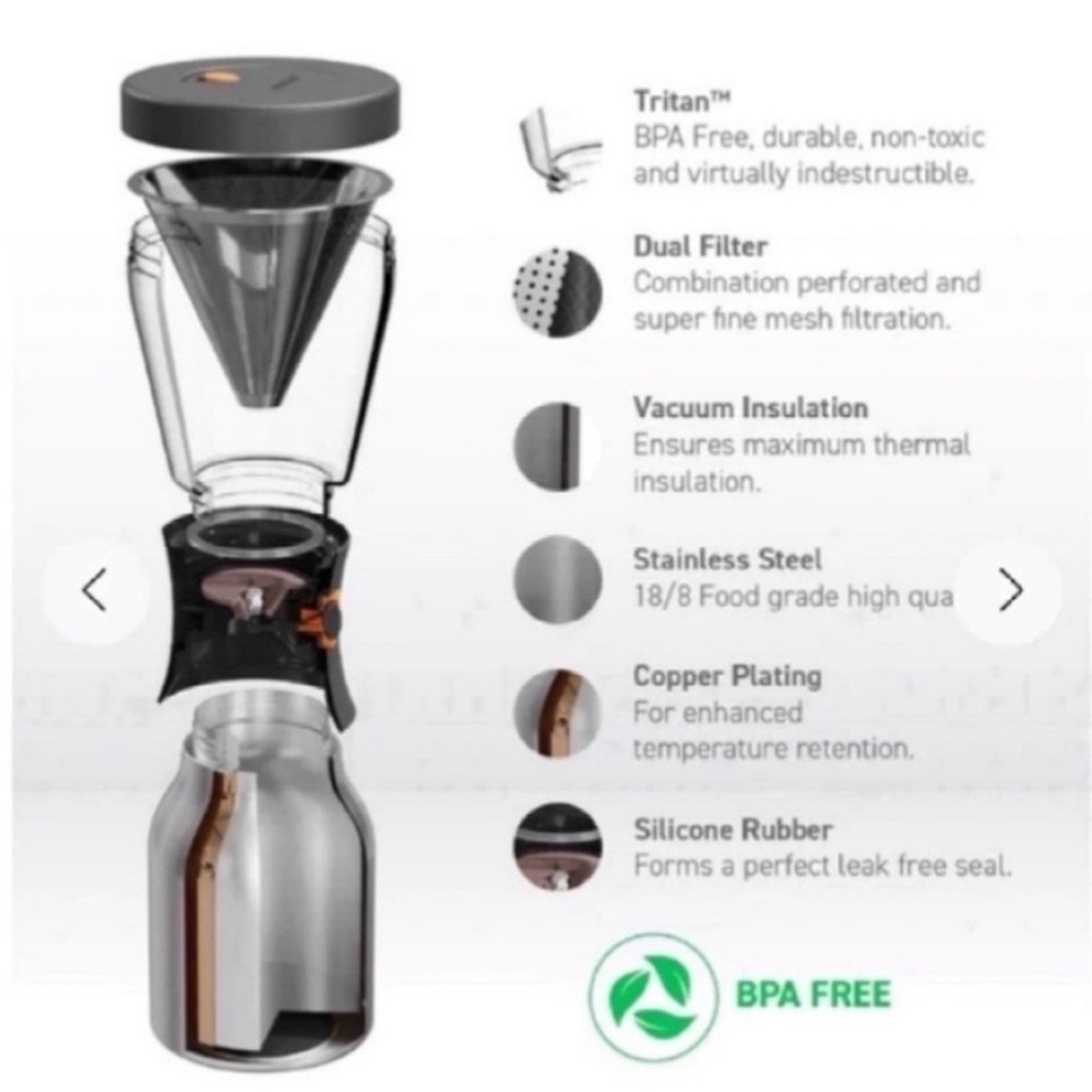 Asobu Cold Brew Coffee Maker 40oz - Picture 4 of 7
